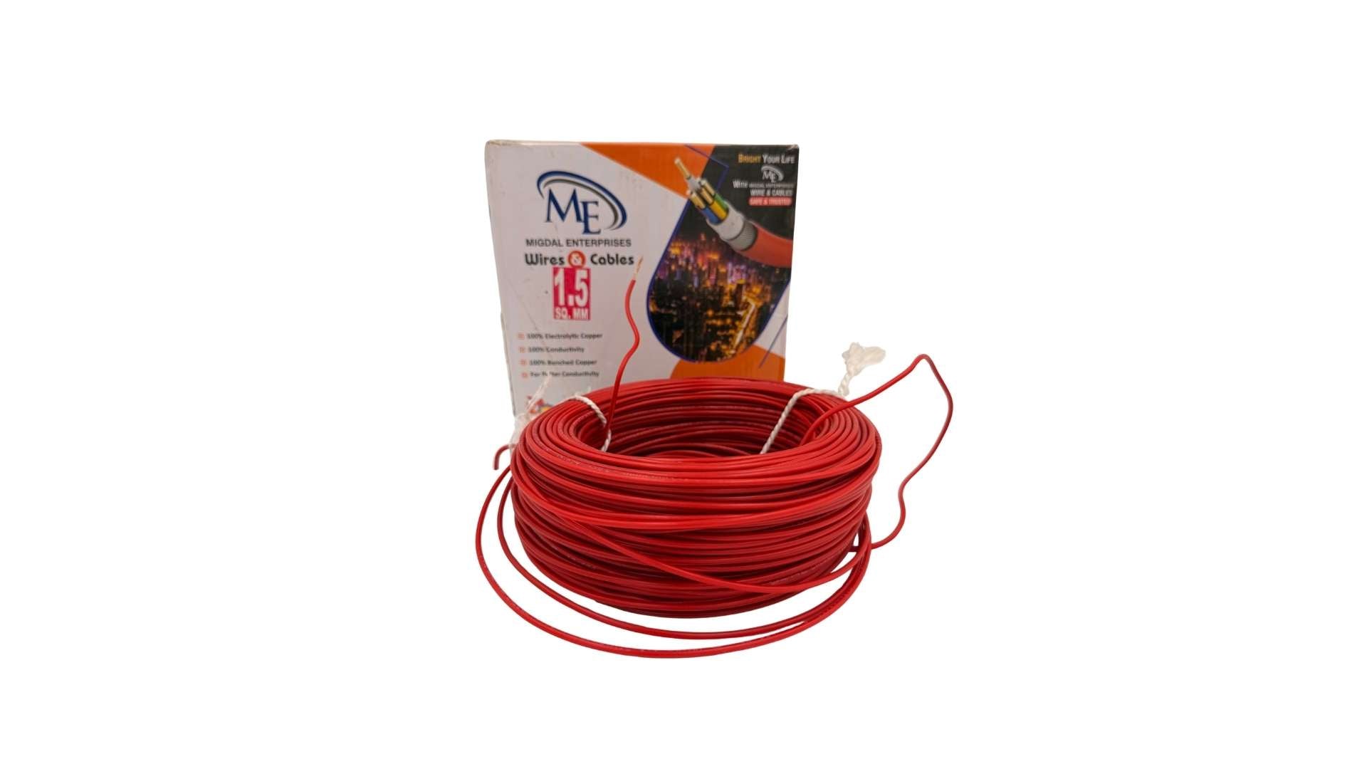 Migdal Enterprises 1.0 MM Copper Wire Cable | Unsheathed Single Core Electrical Wire | 1100V Grade