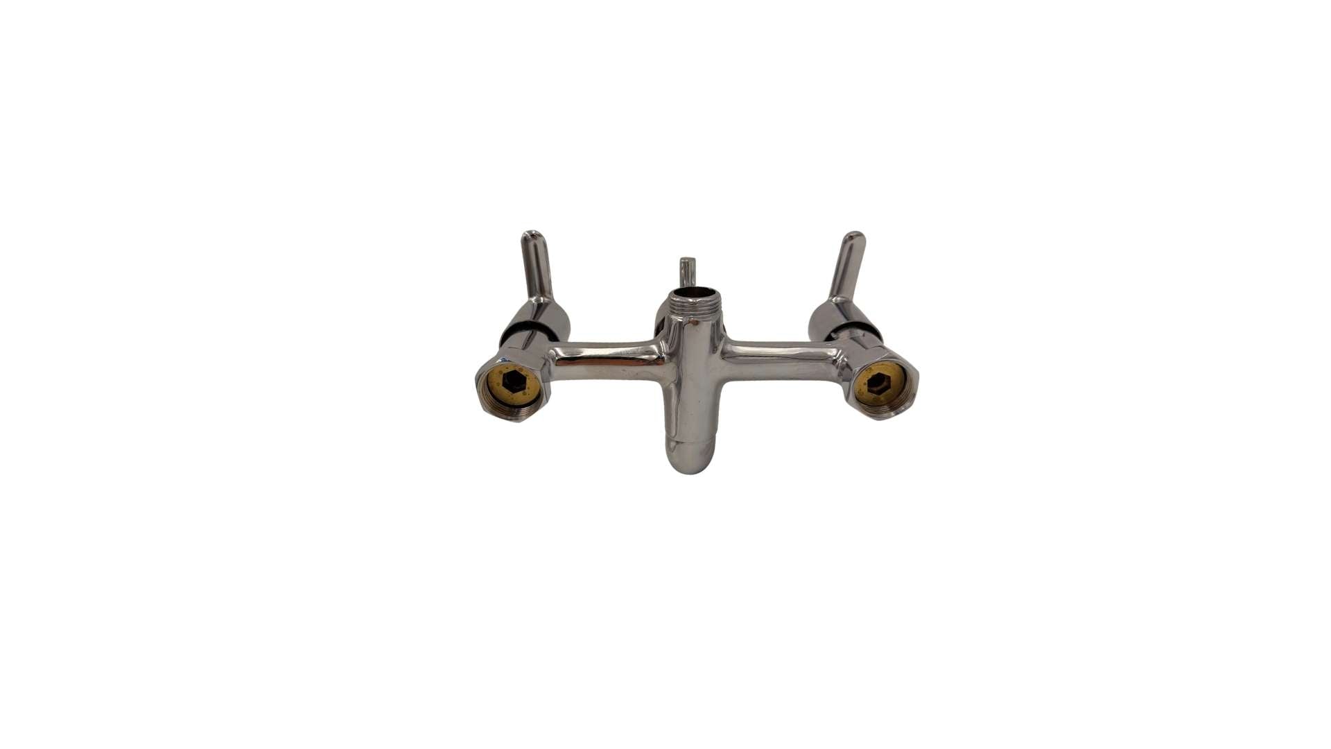 Vinto Cosmo Wall Mixer 2-in-1 Full Chrome Brass Bathroom Faucet