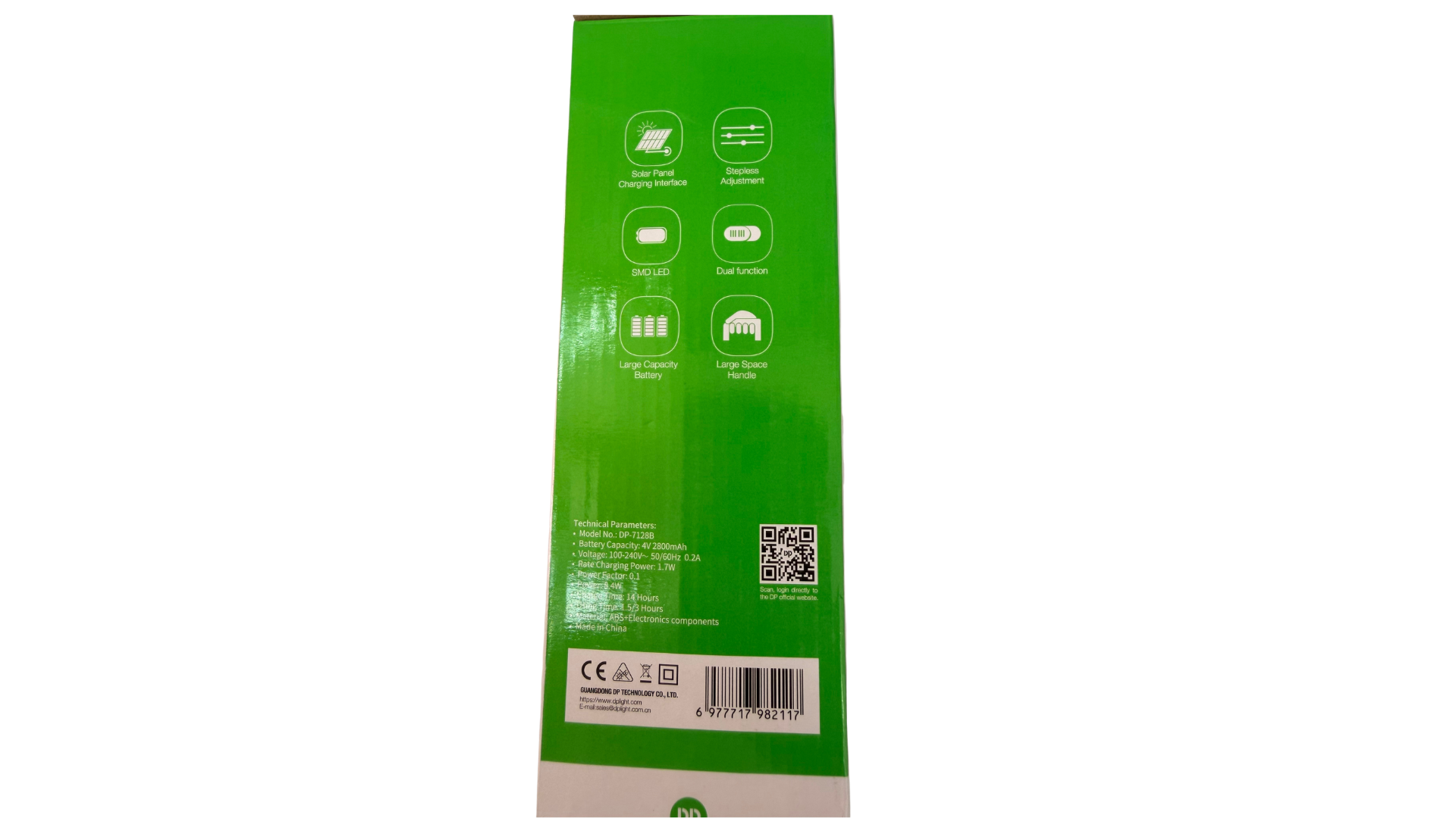 DP Duration Power DP-7128B LED Portable Rechargeable Hand Lamp 2800mAh