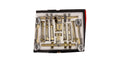 Heights Architectural Hardware Flower Door Kit 19MM | Antique Finish Complete Door Fitting Set