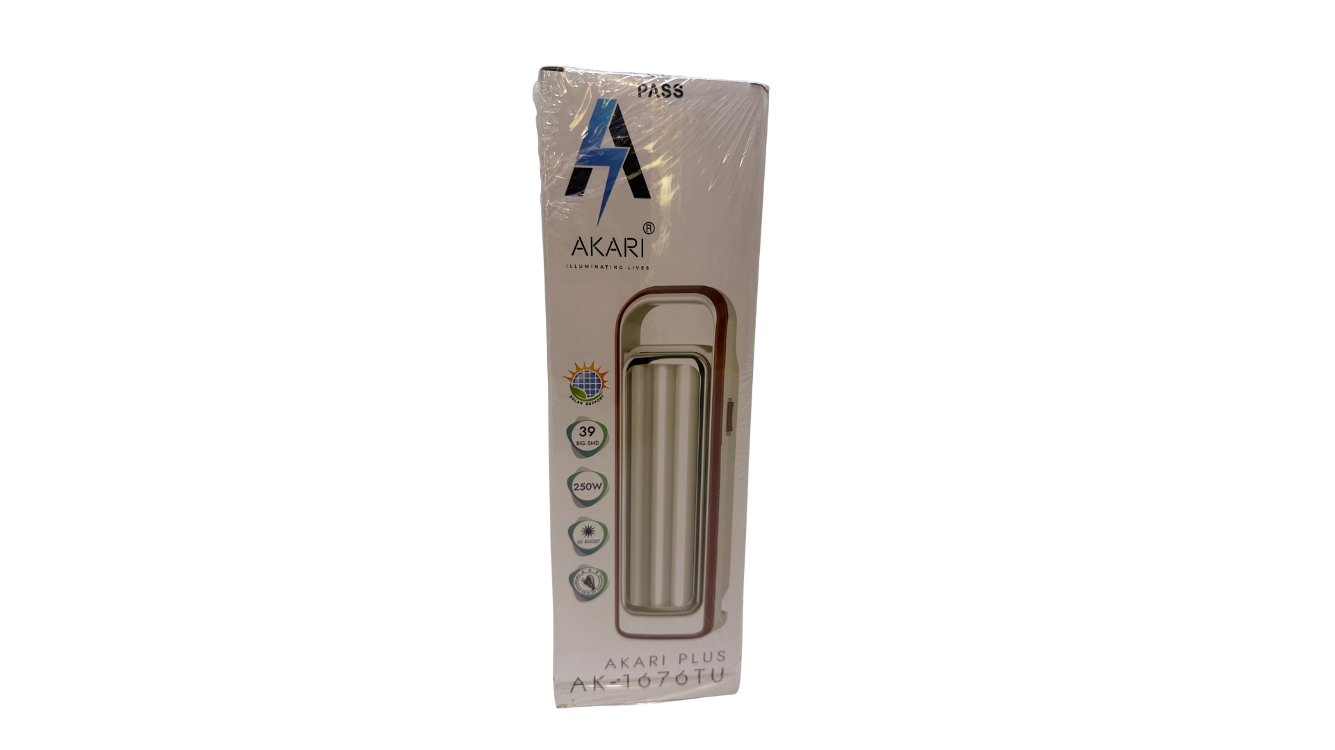 Akari Plus AK-1676TU Rechargeable LED Emergency Light with Solar Support