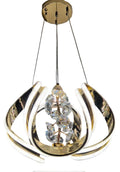 Modern Crystal LED Chandelier Pendant Light – Gold Finish (GL-1949)