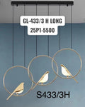 Modern Bird Ring Pendant Light – 3 Head (GL-433/3H Long)