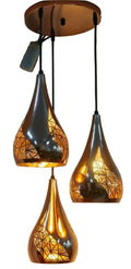 Luxury Teardrop Pendant Light – 3-Light Cluster (GL-A99/3 RGD)